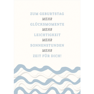 Postkarte "Zum Geburtstag mehr Glücksmomente …"