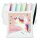 Kissen bunt Einhorn rosa