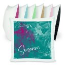 Kissen bunt Traum petrol pink