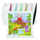 Kissen bunt Dino
