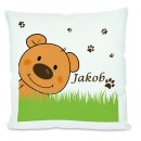 Kissen weiß Teddy Bär