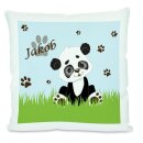 Kissen weiß Panda Bär