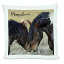 Kissen weiß Pferde Paint Horses