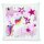 Kissen wei&szlig; Einhorn Sterne rosa