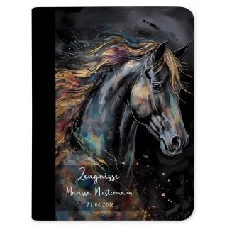 Zeugnismappe / Dokumentemappe Pferd Black Beauty