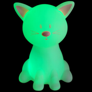 Kinder Nachtlicht Katze mit Name personalisiert