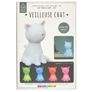 Kinder Nachtlicht Katze mit Name personalisiert