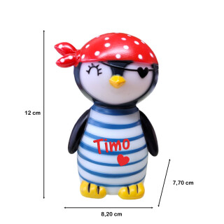 Kinder Nachtlicht Pinguin mit Name personalisiert