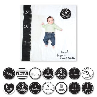 Babys First Year™ Swaddle-Blanket & Karten Set - Loved Beyond Measure