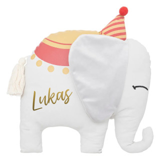 Kissen Elefant Zirkus mit Name personalisiert