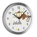 Kinder Funkuhr Affe hängend grau