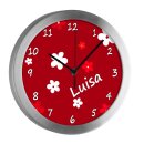 Kinder Funkuhr Blume rot