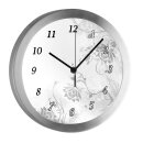 Kinder Funkuhr Blumenranke grau