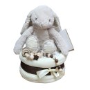 Windeltorte mit Kuscheltier / Kuscheldecke Hase