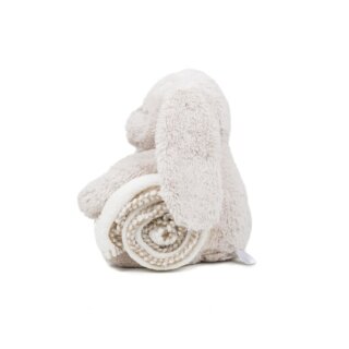 Kuscheltier Hase beige mit Kuscheldecke