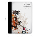 Zeugnismappe / Dokumentemappe Fuballspielerin weiß