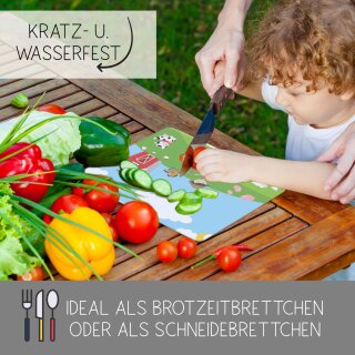 Kinder Frühstücksbrettchen Bauernhof, Kunststoff, 20 x 25 cm