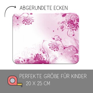 Kinder Frühstücksbrettchen Blumen Brombeere, Kunststoff, 20 x 25 cm