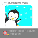 Kinder Frühstücksbrettchen Pinguin Türkis,...