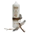 Boho Taufkerze Schutzengel