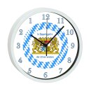 Kinder Wanduhr laufruhig mit bunten Rahmen Bayern