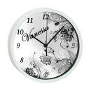 Kinder Wanduhr laufruhig mit bunten Rahmen Blumen Ranke...