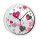 Kinder Wanduhr laufruhig mit bunten Rahmen Herz rosa grau