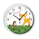 Kinder Wanduhr mit bunten Rahmen Reh