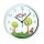 Kinder Wanduhr mit bunten Rahmen Waldwiese