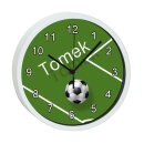 Kinder Wanduhr mit bunten Rahmen Fußball