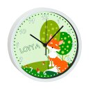 Kinder Wanduhr mit bunten Rahmen Fuchs