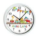 Kinder Wanduhr mit bunten Rahmen Zug