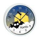 Kinder Wanduhr mit bunten Rahmen Fledermaus