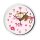 Kinder Wanduhr mit bunten Rahmen Affe rosa