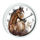 Wanduhr mit bunten Rahmen Pferd
