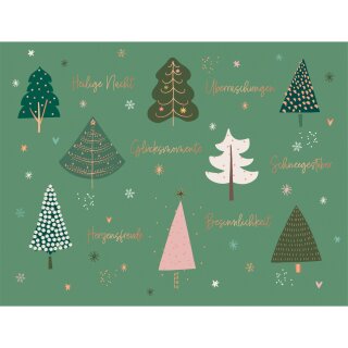 Weihnachtskarte Tannenbäume