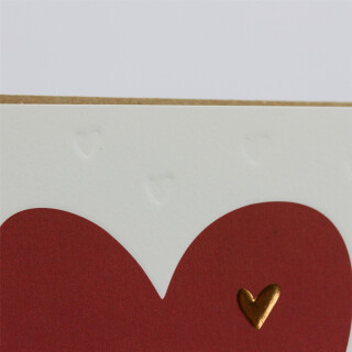 Weihnachtskarte Herz "Liebe Weihnachtsgrüsse"