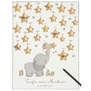 Gästetafel Taufe Holztafel  Elefant Sternchen 28 x...