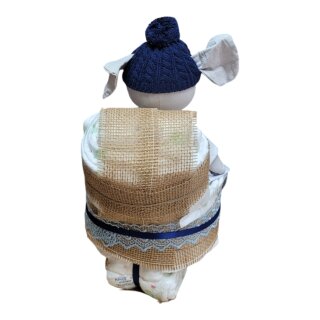 Windeltorte Kinderwagen Elefant Matrose