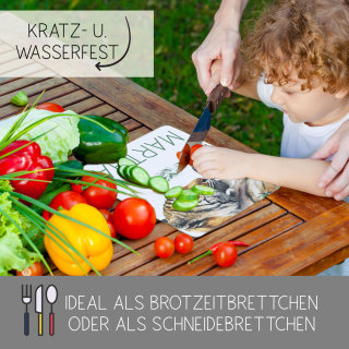 Kinder Frühstücksbrettchen  Tiger Familie  persnoalisiert, Kunststoff, 20 x 25 cm