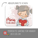 Kinder Frühstücksbrettchen  Mädchen Herz...