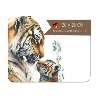 Kinder Frühstücksbrettchen Tiger Familie, Kunststoff, 20 x 25 cm