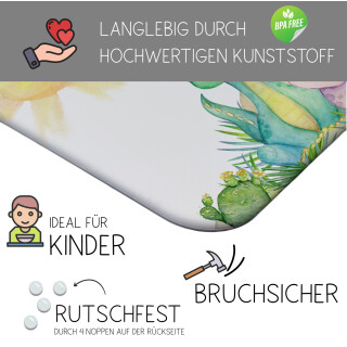 Kinder Frühstücksbrettchen Dino Dinsoaurier, Kunststoff, 20 x 25 cm