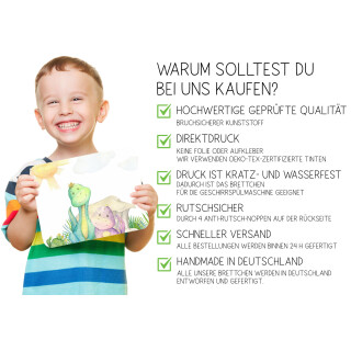 Kinder Frühstücksbrettchen Dino Dinsoaurier, Kunststoff, 20 x 25 cm