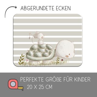 Kinder Frühstücksbrettchen Freunde Schildkröte, Kunststoff, 20 x 25 cm