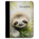 Zeugnismappe / Dokumentemappe Faultier mit...