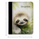 Zeugnismappe / Dokumentemappe Faultier mit...