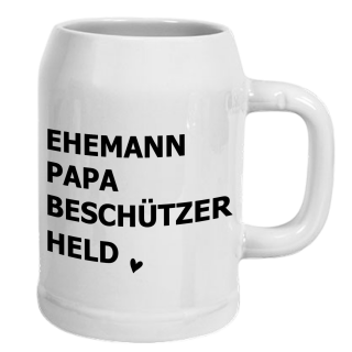 Bierkrug "Ehemann, Papa, Beschützer, Held"