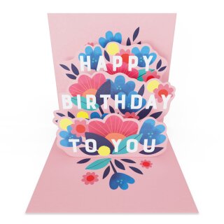 Mini Pop-Up Karte Happy Birthday to you