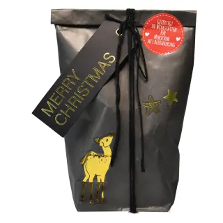 Merry Christmas Wundertüte mit Reh und Sternen